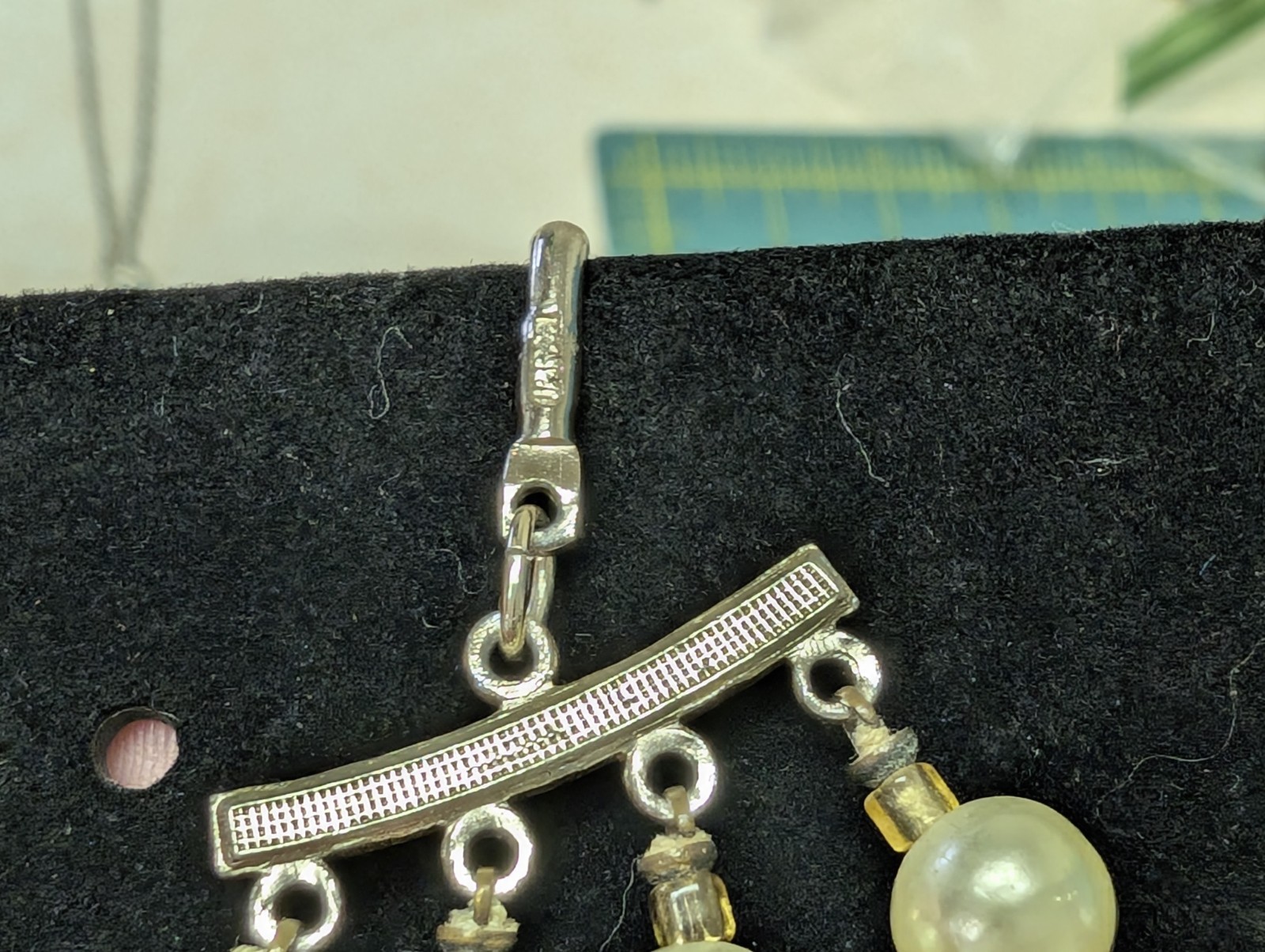 Made in Japan Multi-Strand Layered Faux Pearl & Glass Beaded Necklace Gold