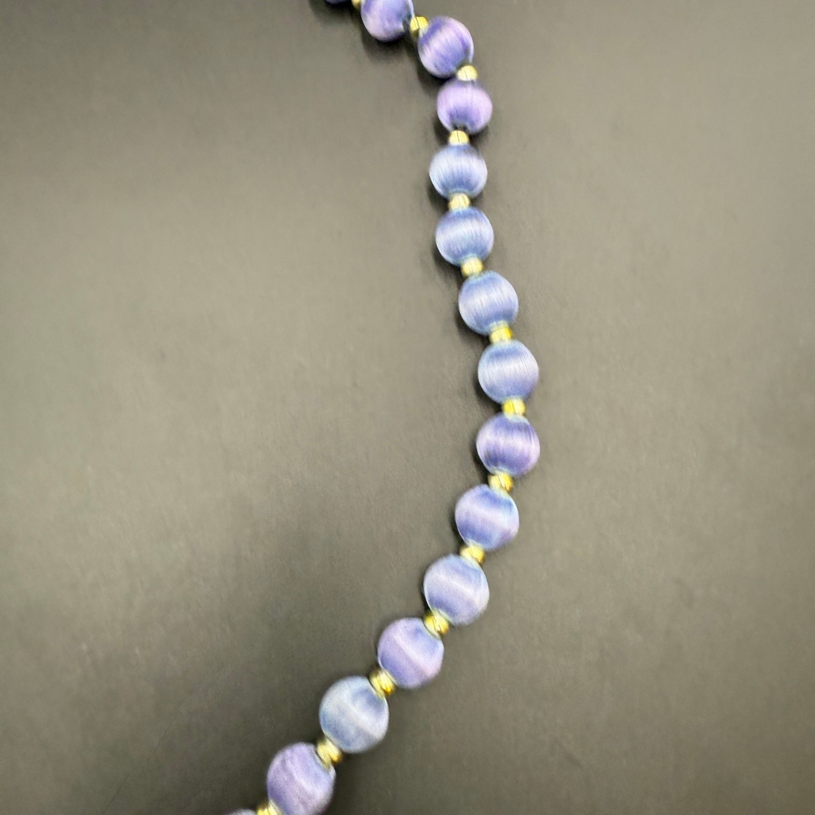 Vintage Faux Fur Beaded Necklace Accessory