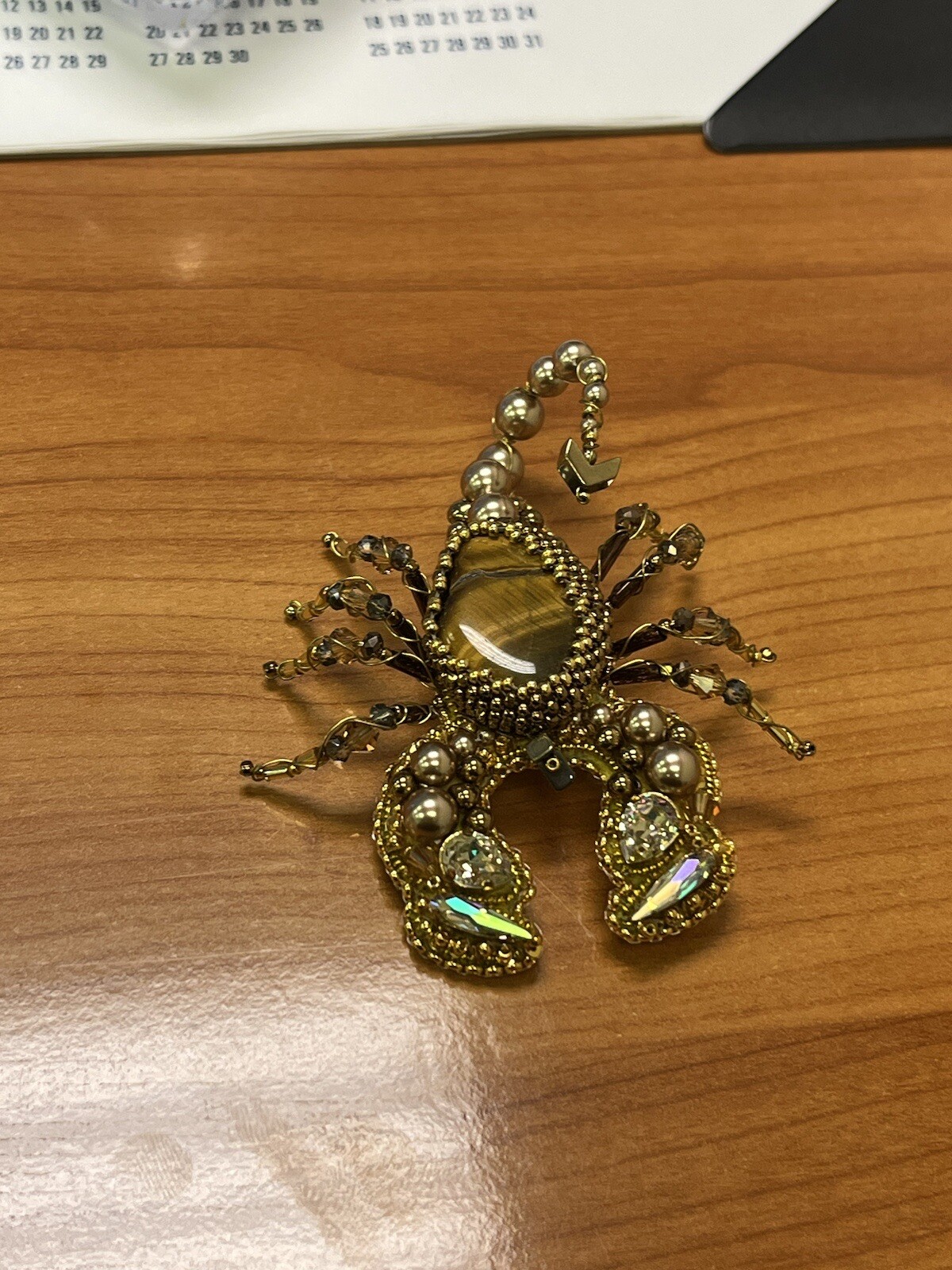 brooch, silver tone, bunch of grapes, Swarovski crystals. new. hand made.
