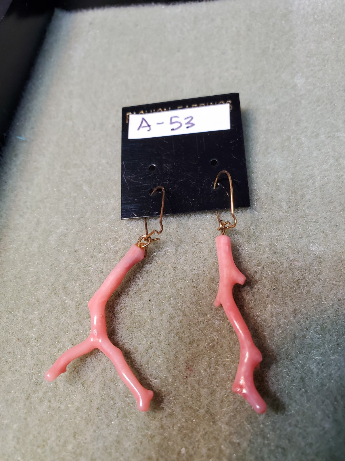 Vintage Branch Coral Earrings A-53