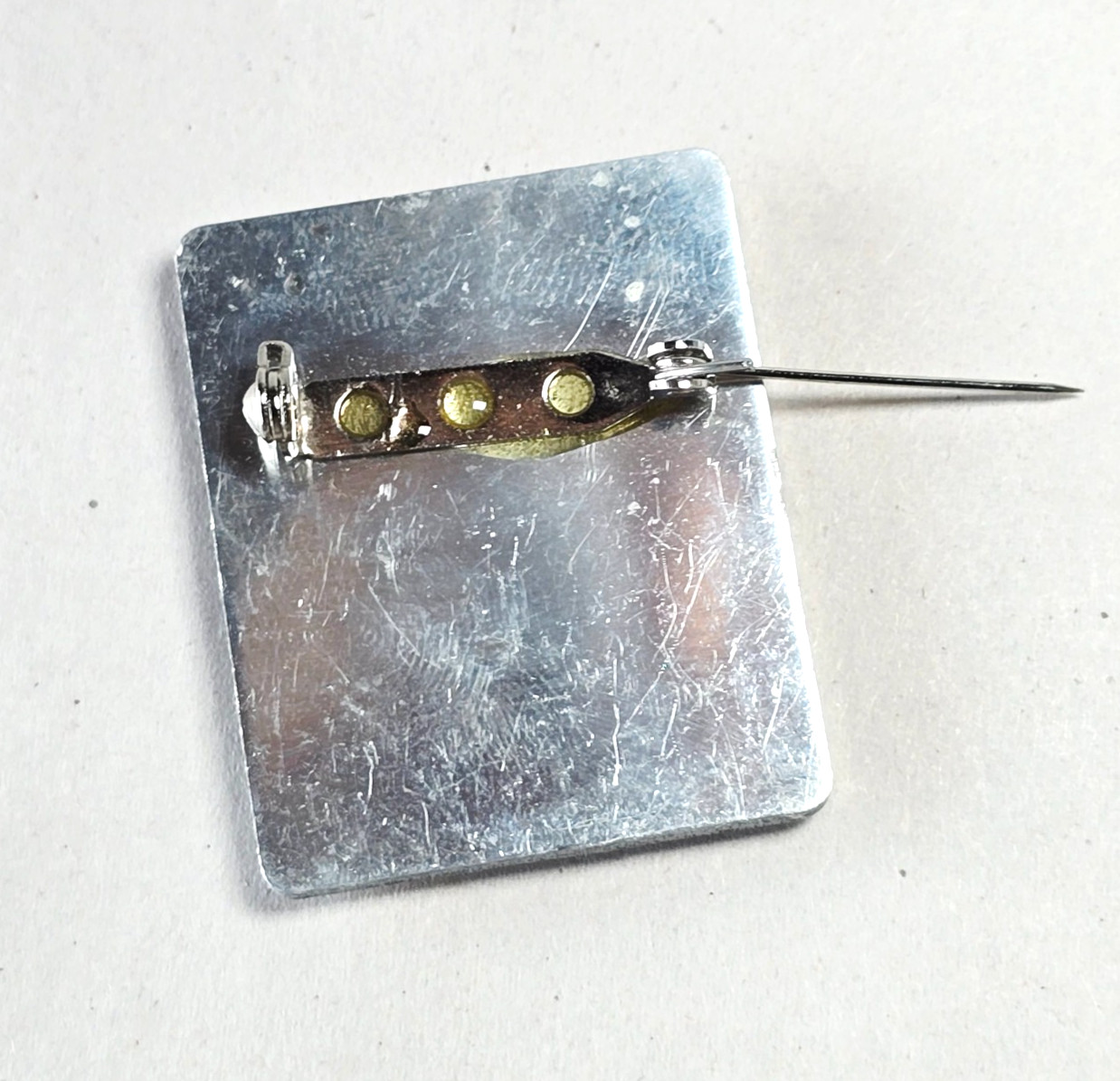 Vintage Handcrafted Sunburst Heart Brooch Mixed Metal Safety Bar Clasp