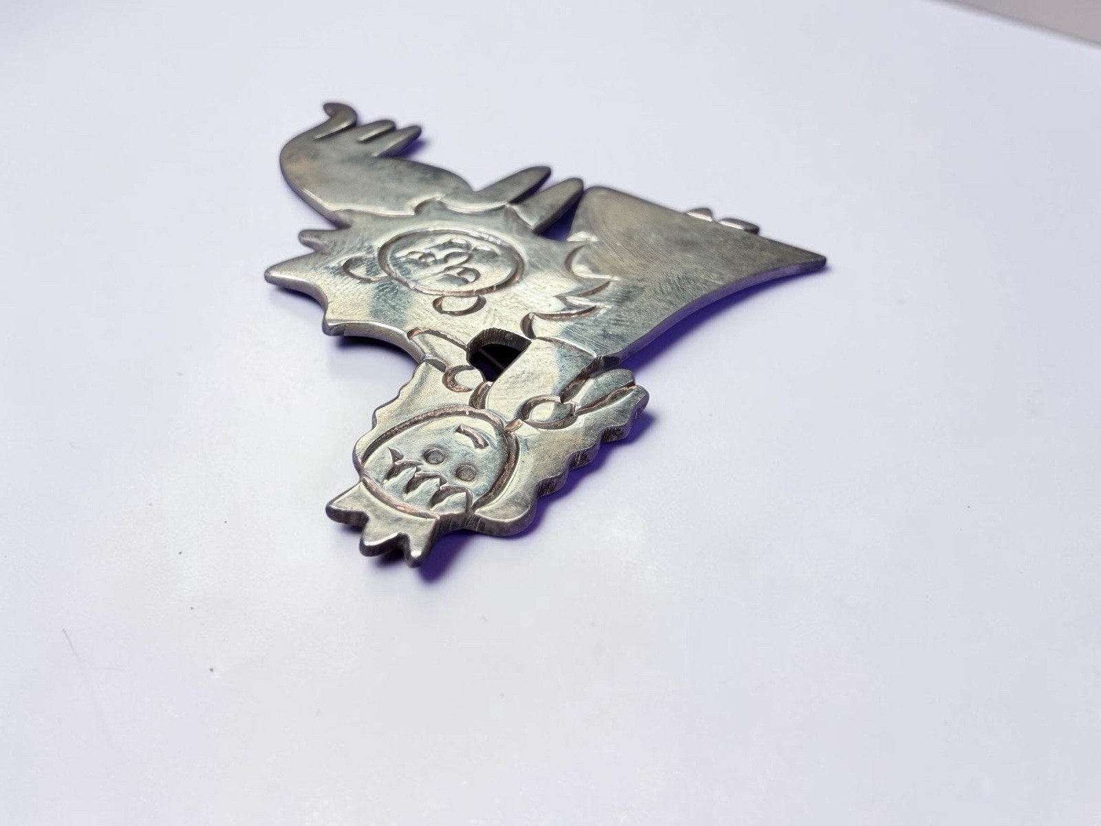 Rare Vintage Los Castillo Taxco 925 Silver Princess Lion Brooch Pin Alex Mexico