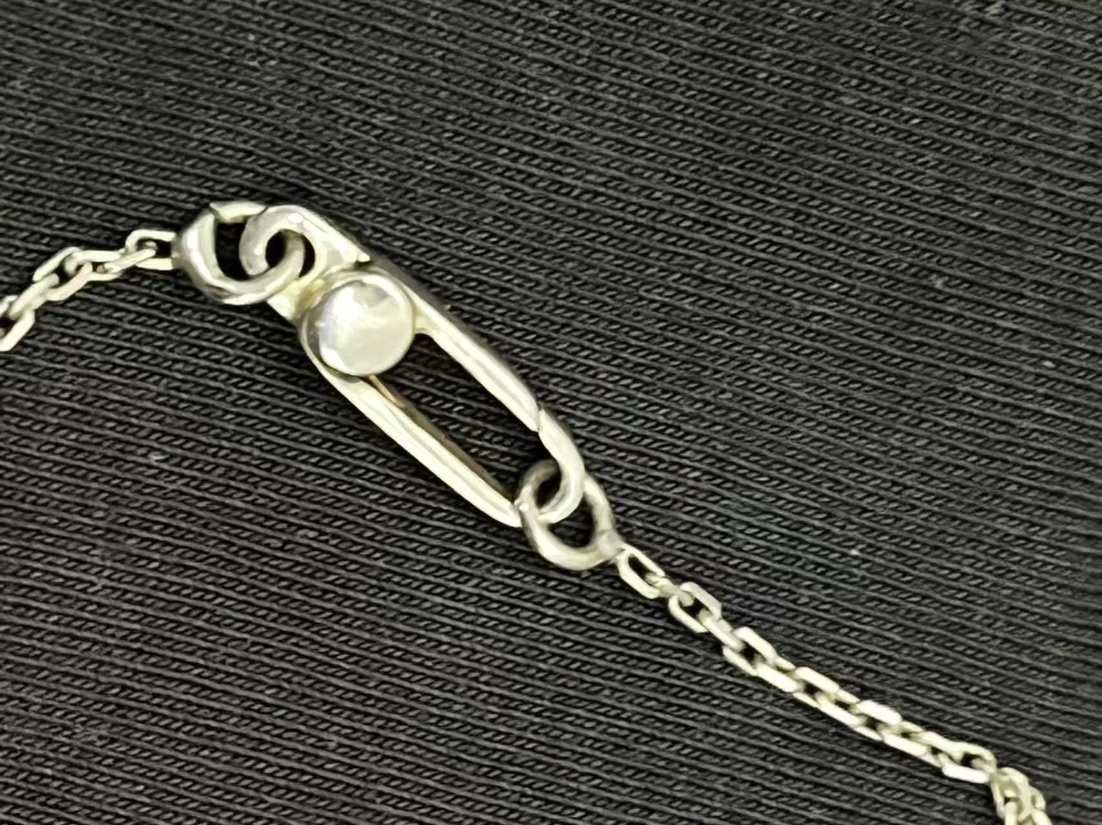 GUCCI Amethyst Twist Pendant 925 Silver Necklace 16.5in