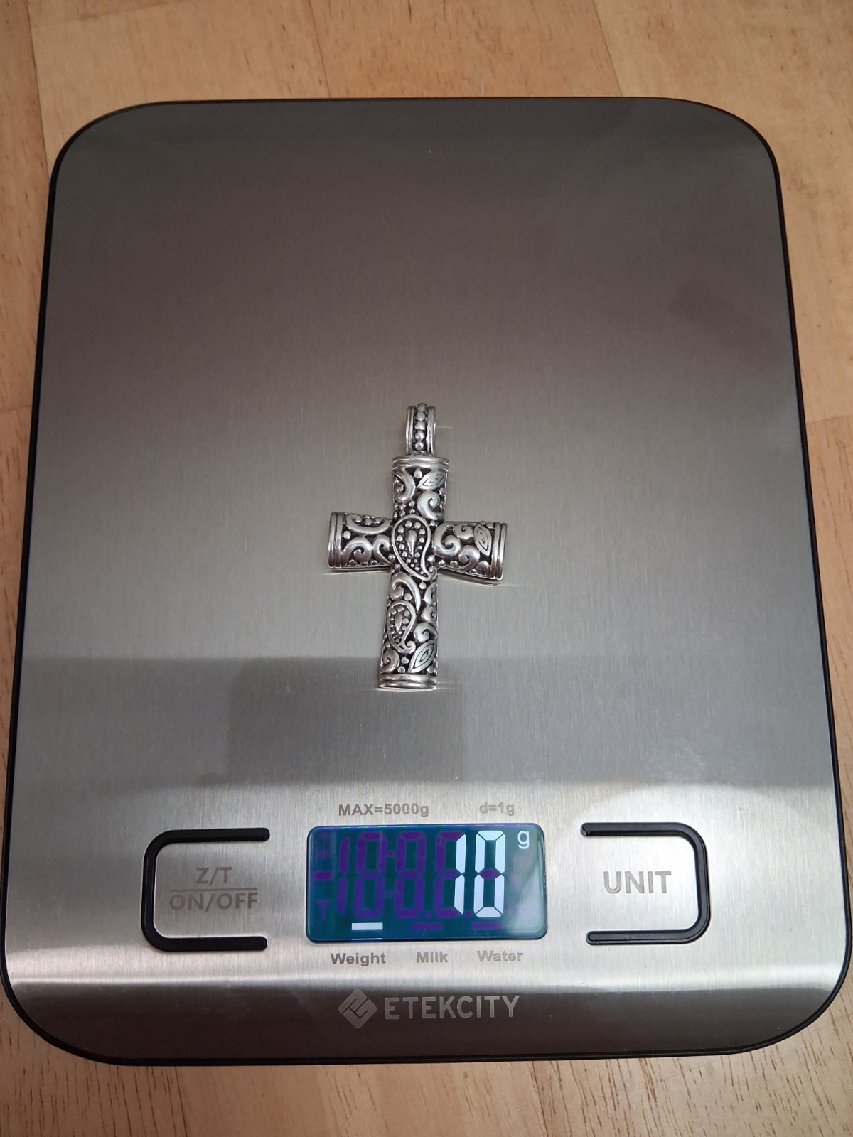 Vintage Kit Heath Sterling Silver Cross Pendant Modern Bohemian Paisley 925 KTH