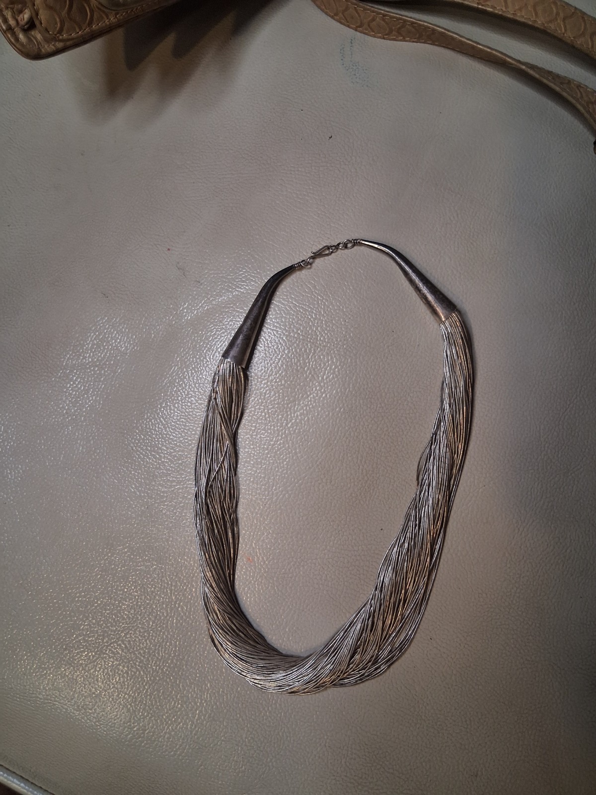 AMAZING 100 Strand Liquid Silver Necklace 16in