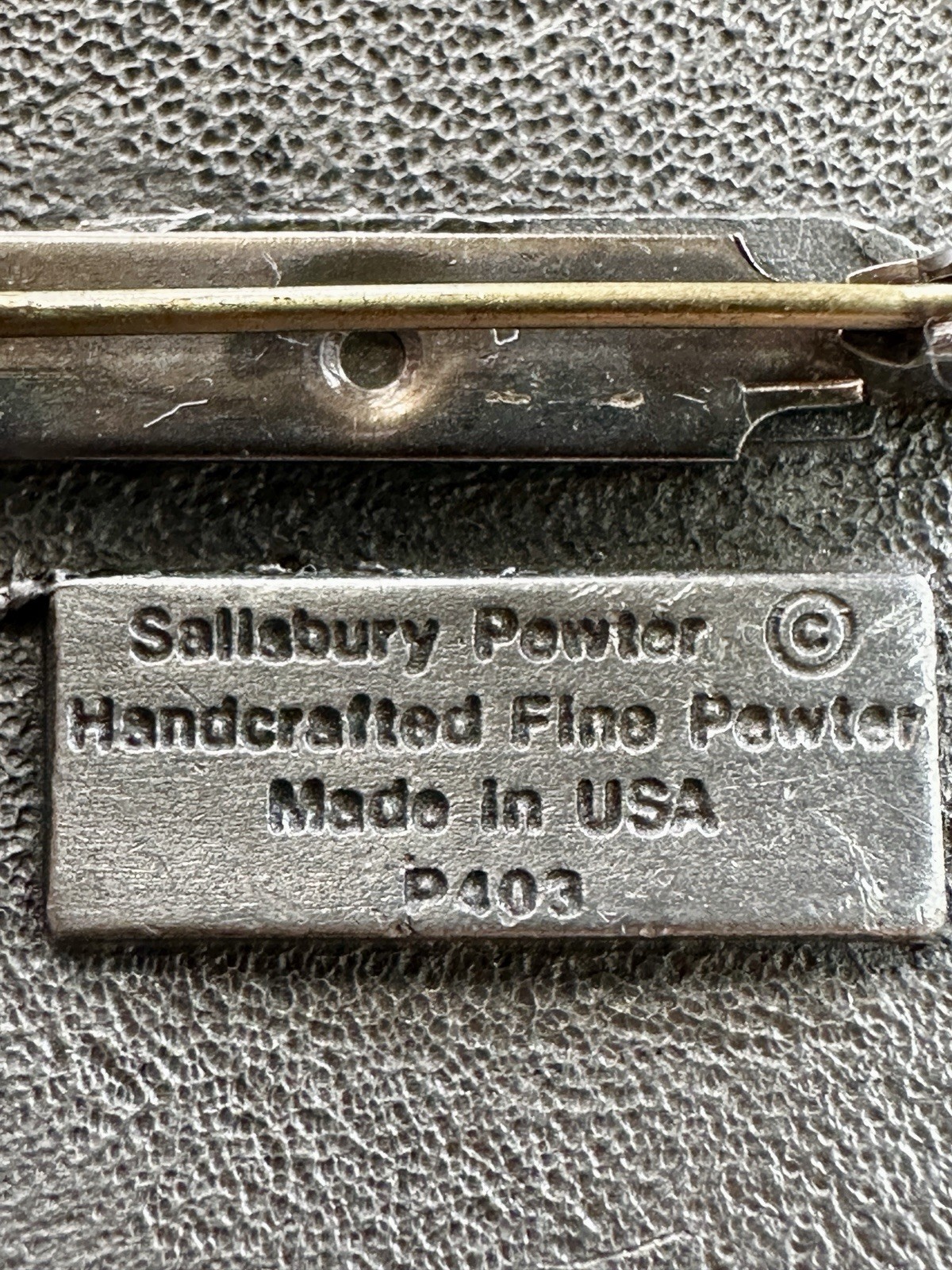Pair Of Vintage Salisbury Pewter Brooches P403, Lot Of 2