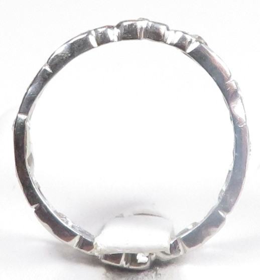 Antique Deco Unisex Diamond Eternity Wedding Band Plat Size 8.75 UK-R EGL USA