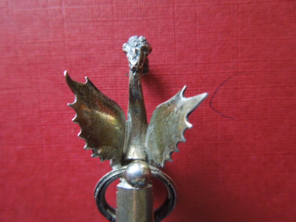 J2744 ANTIQUE SILVER Phoenix HANDCRAFTED VERY NICE DETAILED SEE DESCRIP