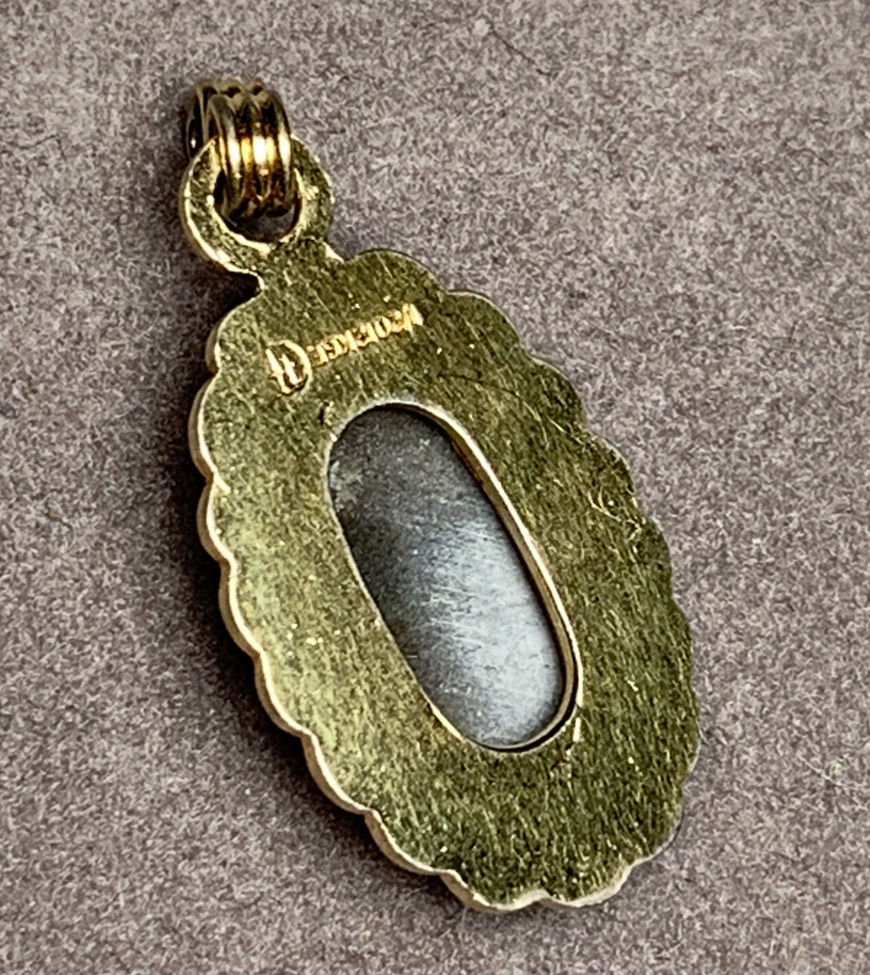 Vtg Atq Art Deco 1/20 12k Gold Filled Mother Of Pearl Cameo Pendant A53