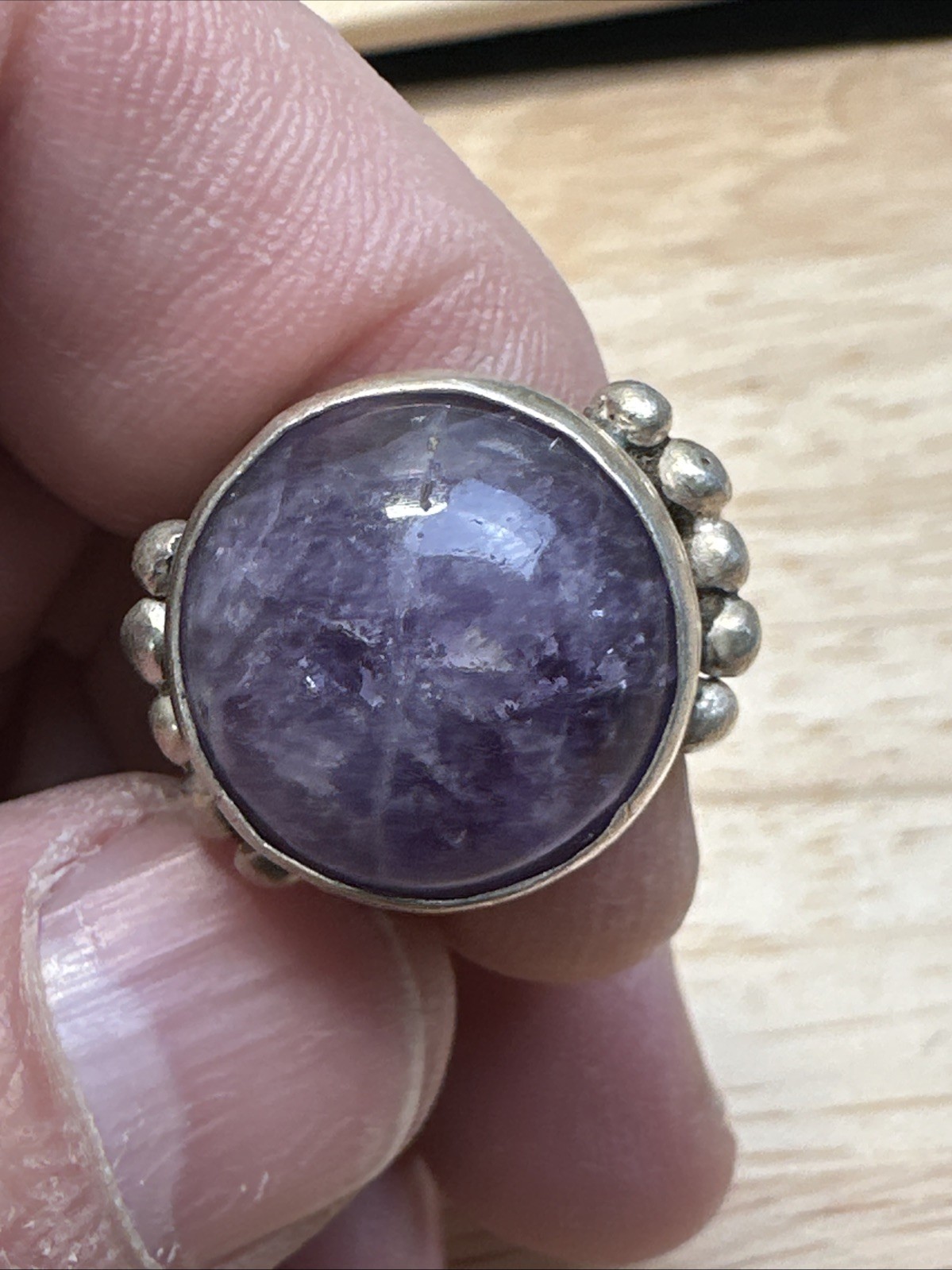 Early 1939-40 William Spratling Size 6.5 980 Silver Amethyst Ring Vintage Taxco