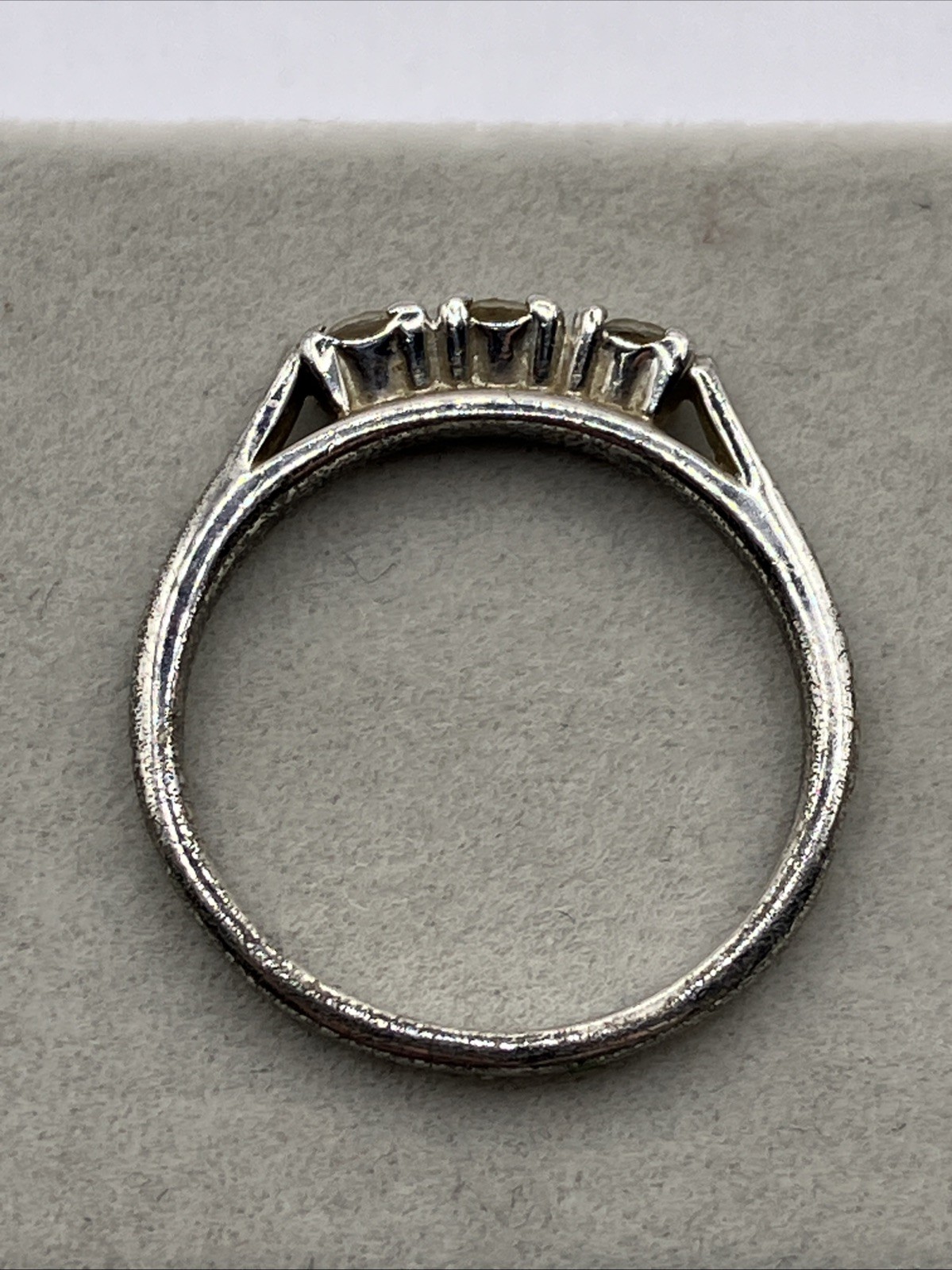 Vintage Avon Clear Topaz Sterling Silver Ring Size 6.75