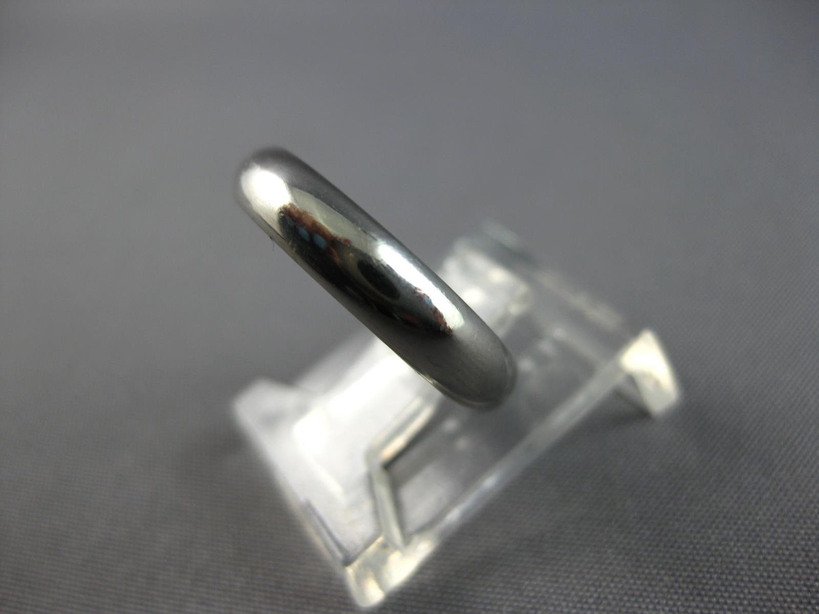 ESTATE 14KT WHITE GOLD 3D CLASSIC SOLID PLAIN 4MM WEDDING ANNIVERSARY RING