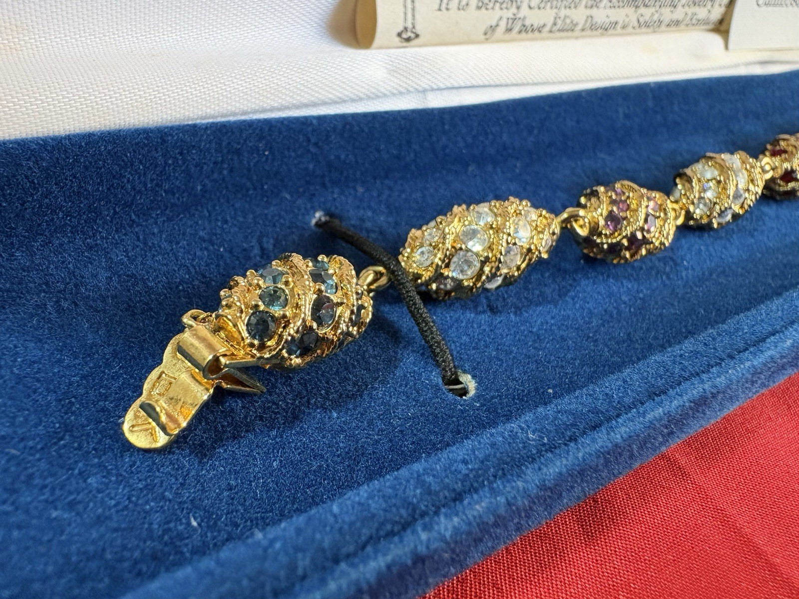 Camrose & Kross Jackie Kennedy JBK Royal Egg Bracelet. Signed JBK