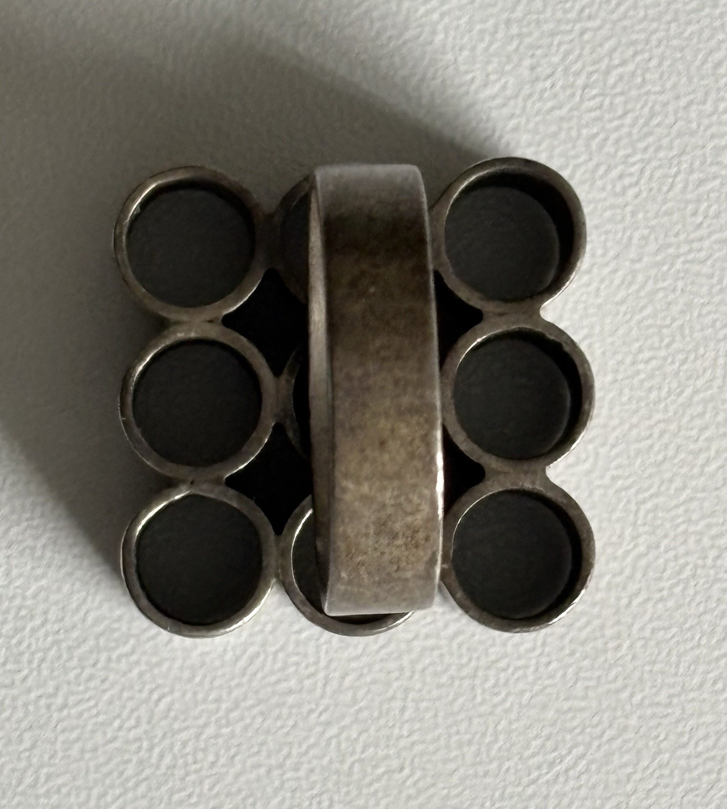 Vintage Kaunis Koru Finland Sterling Silver Modernist Brutalist 925 Ring RARE