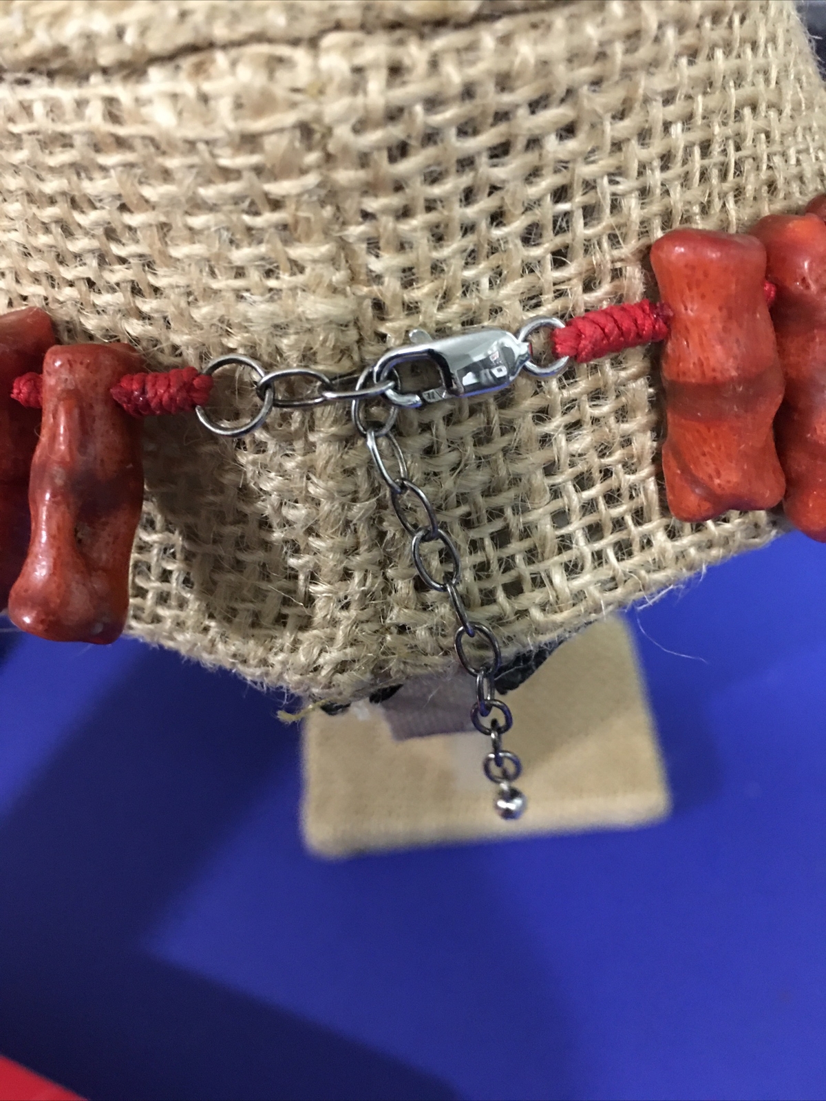VINTAGE REAL GENUINE RED BRANCH CORAL CHUNKY NECKLACE STERLING CLASP& CHAIN 200g