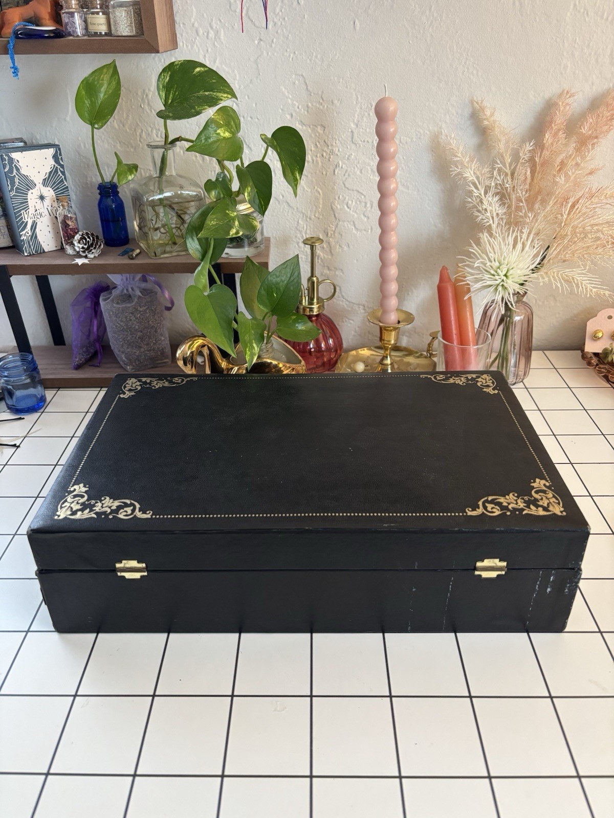 Huge Estate Costume Jewelry + Trinkets in Vintage Jewelry Box- Vtg to Now