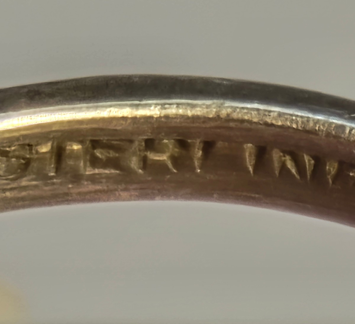 Vtg Sterling Silver Ring 7.49g Fine Jewelry Size 4.25 Band Onyx Look *READ*