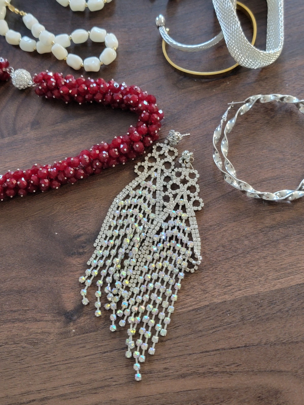 Vintage Modern Costume Jewelry Lot Of 20 Beaded Necklaces Bracelets Earrings