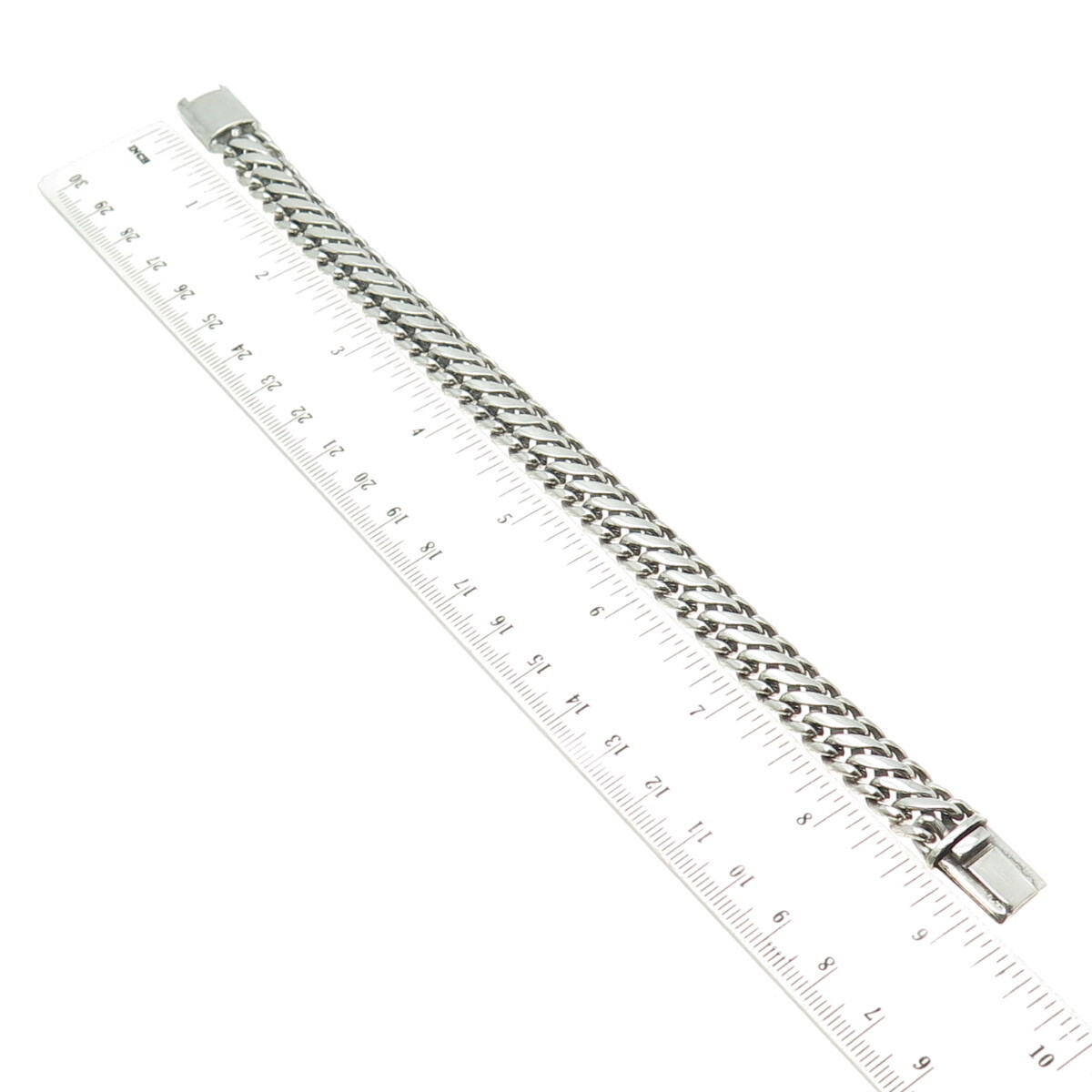 925 Sterling Silver Vintage Wheat Link Bracelet 8.5″