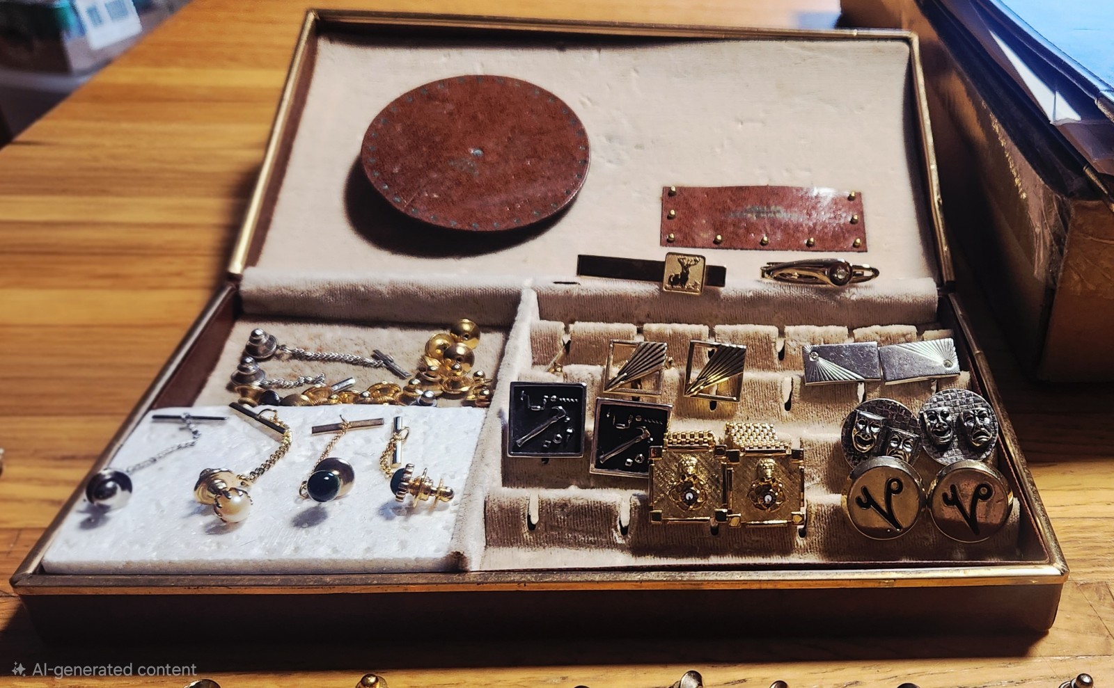 Mixed Brands Lot-Vintage Men’s Cuff Links, Tie Clips & Tacs-Swank Box Included