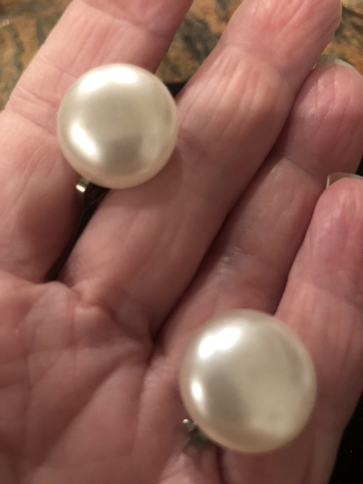 3 PR. LOT VINTAGE EARRINGS GOLD TONE FAUX PEARL ALL CLIPS All “Minty” Condition