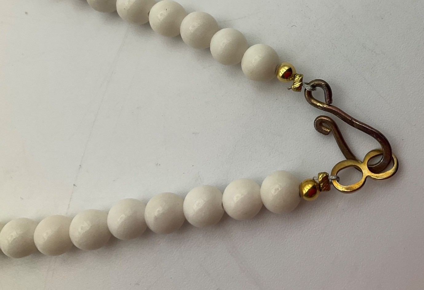 Vintage 70’s Lee Sands Artisan Calla Lily Flower Mother Of Pearl Inlay Necklace