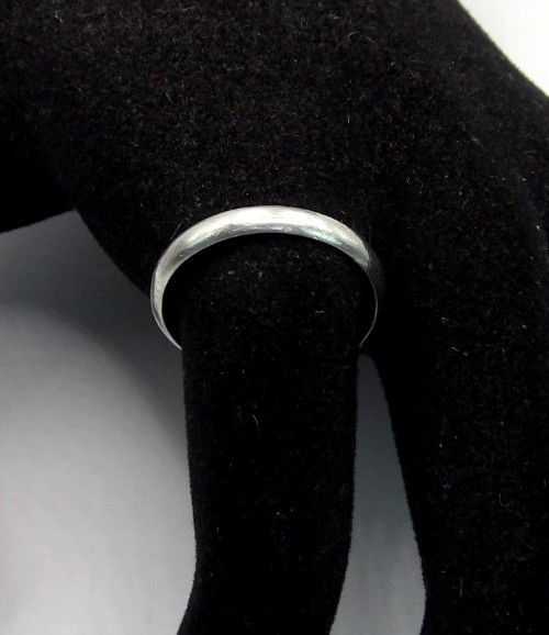 Vintage CW 925 Sterling Silver 3mm Sz 9 Unisex Wedding Band Ring