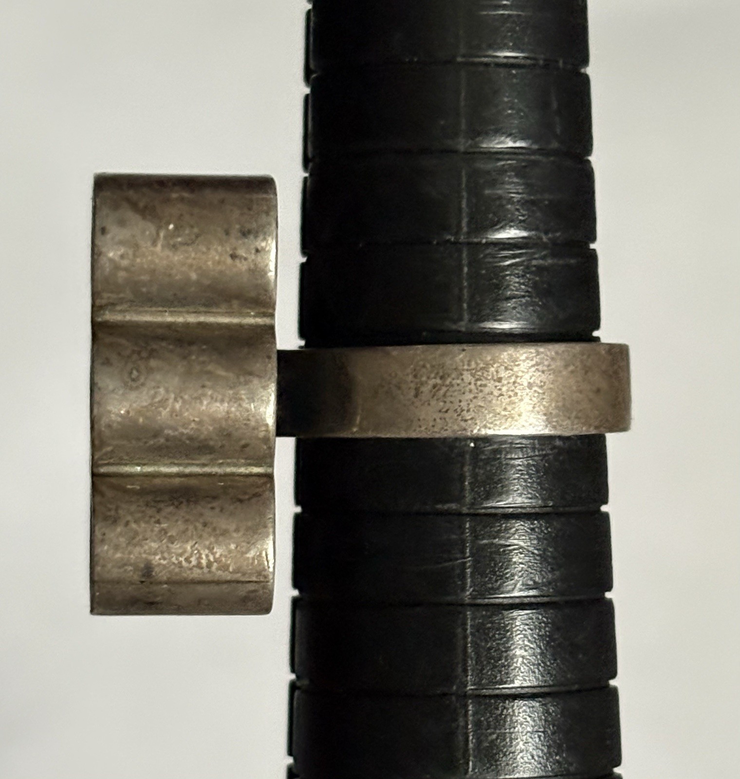 Vintage Kaunis Koru Finland Sterling Silver Modernist Brutalist 925 Ring RARE