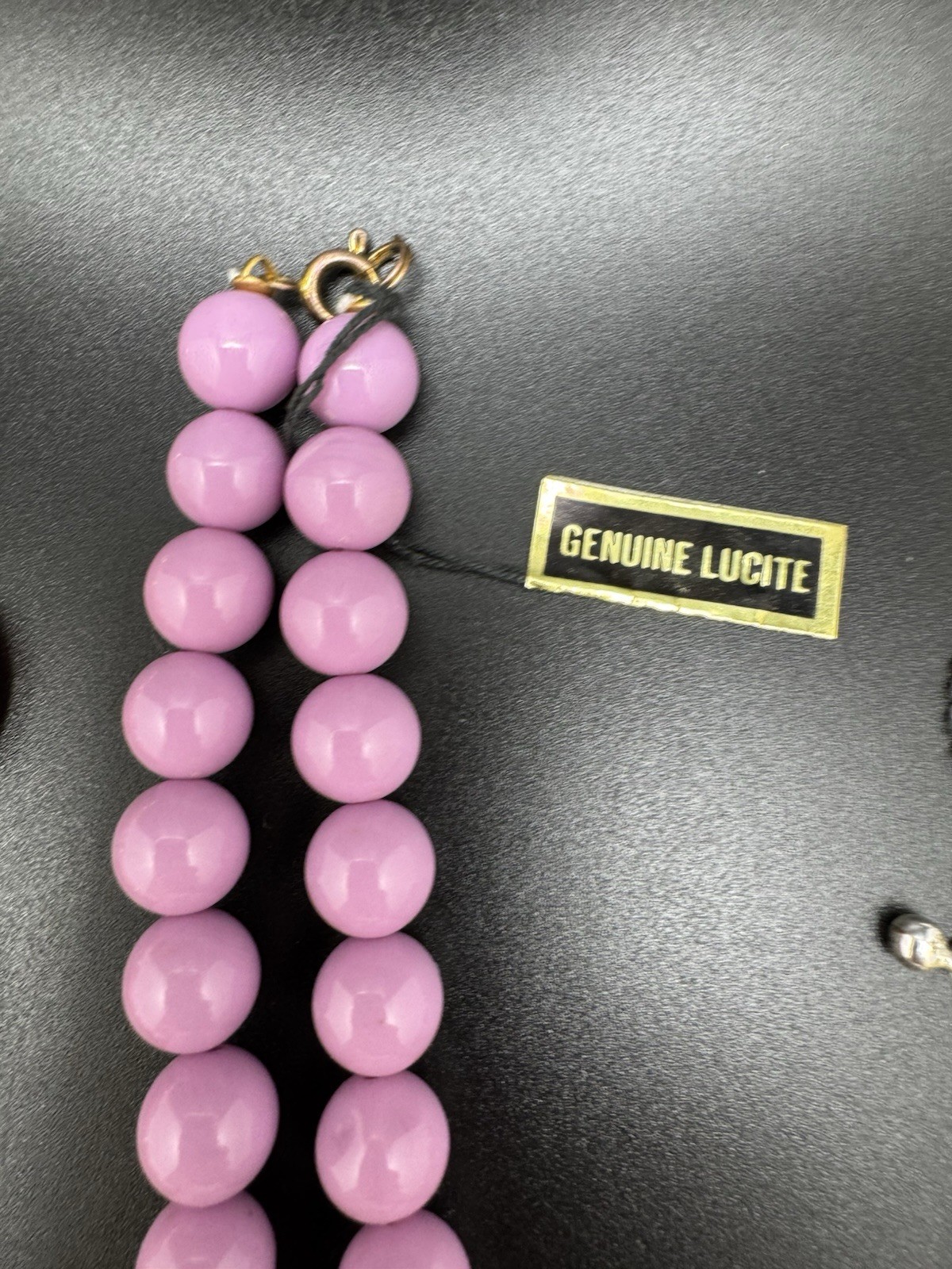 Vintage Lucite Beaded Necklace Lot Pink Coral Lavender Mod Japan 6 Pc