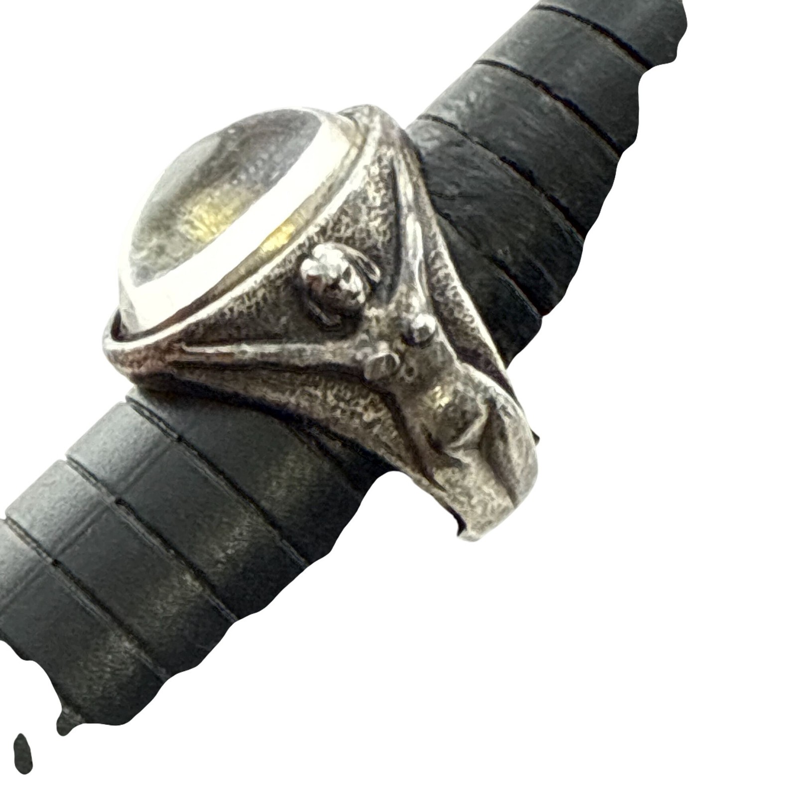 Brutalist Art Jewelry Ring | Figural Male & Female Forms | WLP Signed Studio Sil