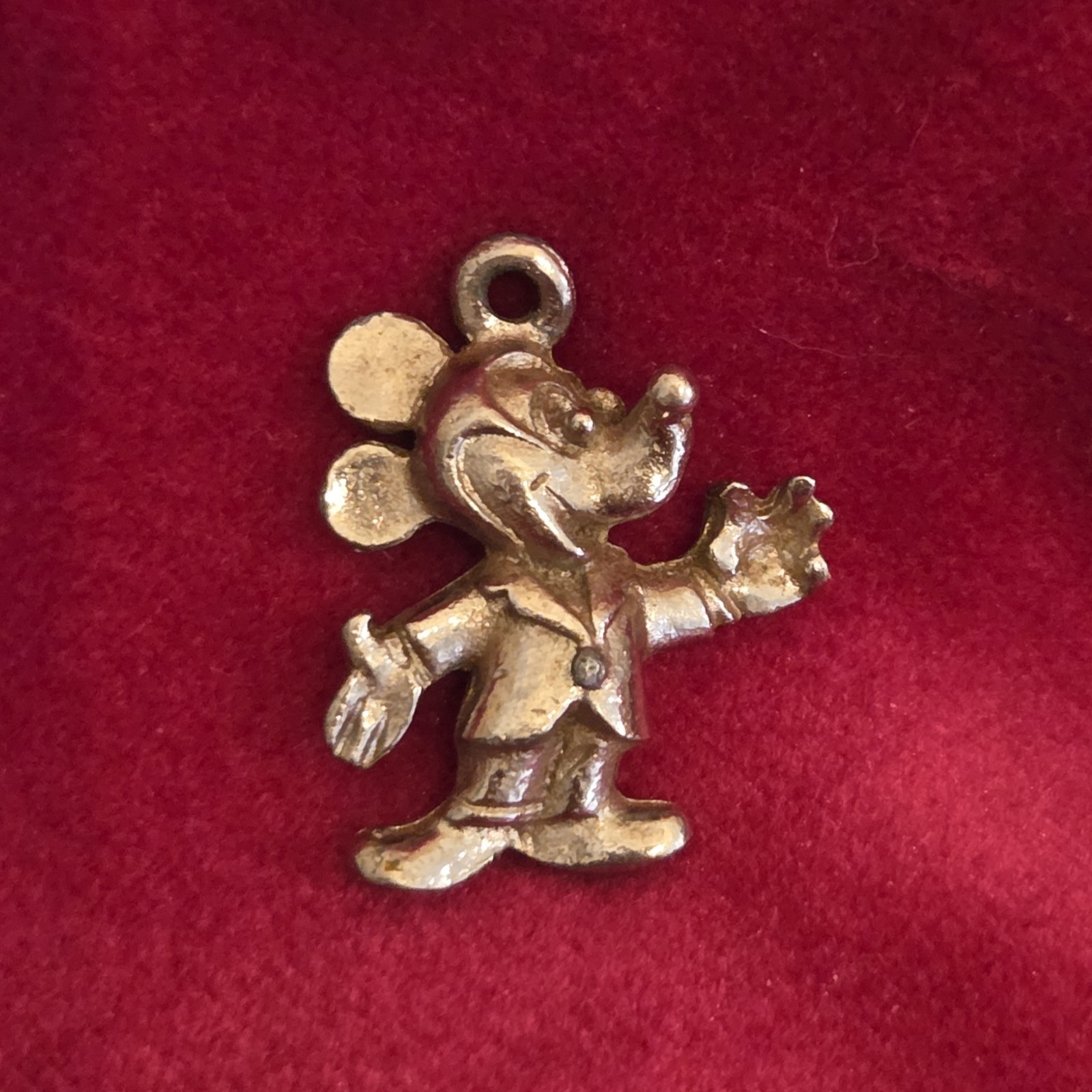 VTG STERLING SILVER RARE EARLY WALT DISNEY PROD MICKY MOUSE CHARM PENDANT