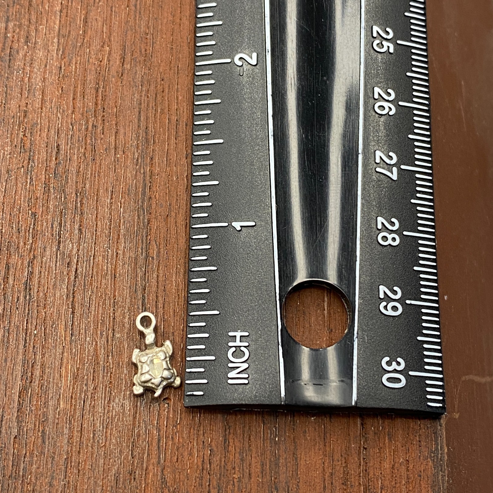 Vintage 925 Sterling Silver Turtle Petite Tiny Small Pendant Bracelet Charm