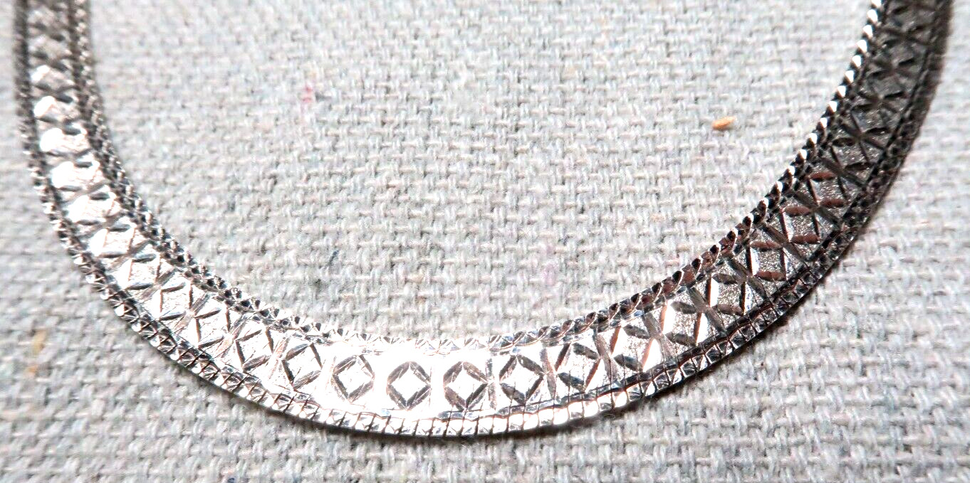 VINTAGE STUNNING STERLING SILVER DESIGN NECKLACE ~SIGNED: 925 ITALY MILOR