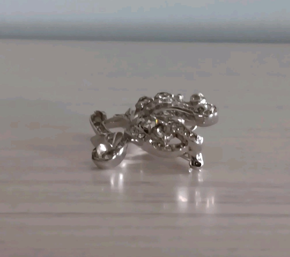 Vintage Dorsons Clear Rhinestone Silver-Tone Brooch Convertible Pendant 1940s