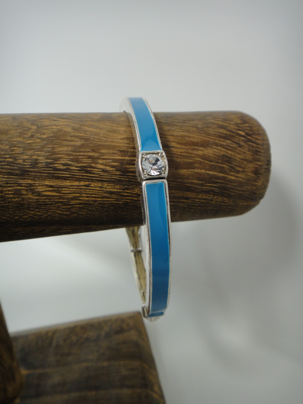 Premier Designs Bracelet Turquoise – Blue CZ Rhinestone Enamel Stretch