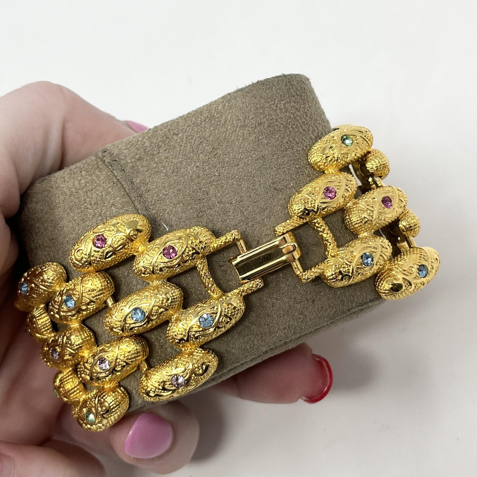 Vintage Limited Edition Edgar Berebi Property Of A Lady Auction Rainbo Bracelet