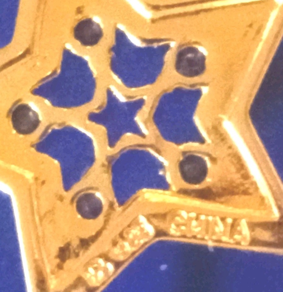 HSN blue Sapphire Vintage star necklace 925 And I Think Tiny Dia? Pics