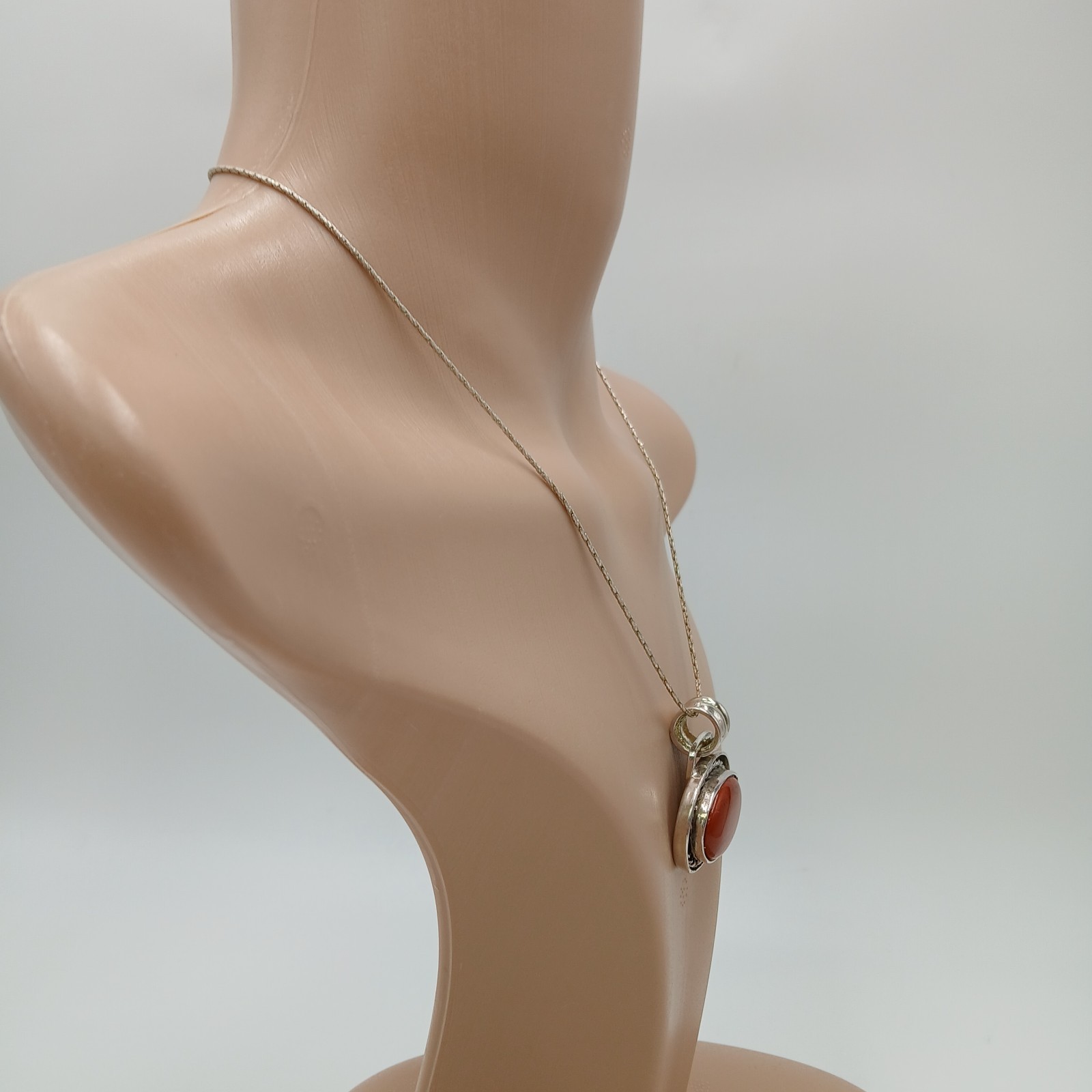 925 DBJ Slider Pendant Necklace 16in Sterling Silver Spigot Wheat Rope Chain 23g
