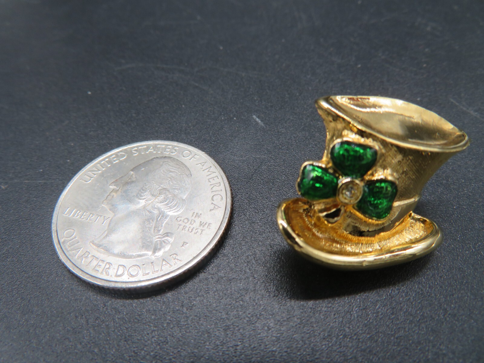 Vintage Avon St. Patrick’s Day Leprechaun Hat with Shamrock Clover Pin Tie Tac
