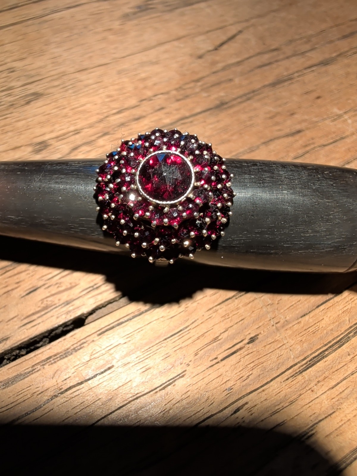 Antique Circa 1920 Untraced Bohemia Garnet Ring