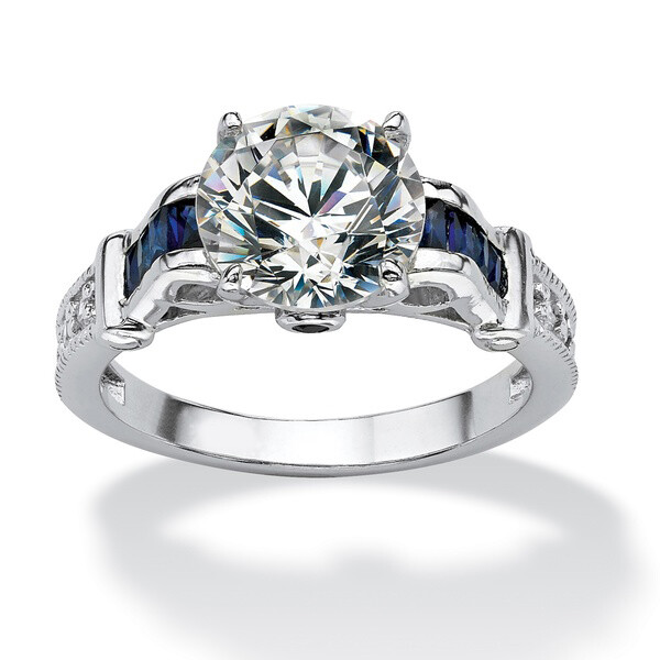Art Deco Style 1.33Ct White Round Cut Simulated Diamond Wedding 925 Silver Ring