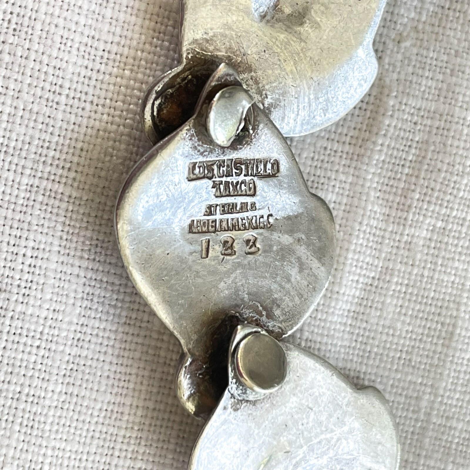 Vintage Los Castillo Necklace/Bracelet Set #122, Taxco Mexico Sterling