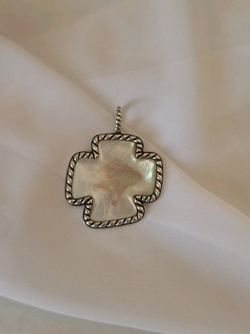 Carolyn Pollack Relios MOP Maltese Cross Pendant