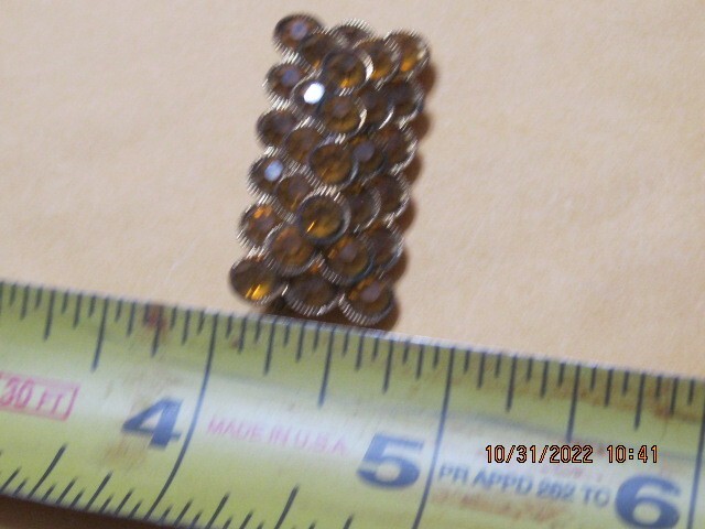 RINE STONE W/ THE LOOK OF GOLD vintage brooch pin us ship only