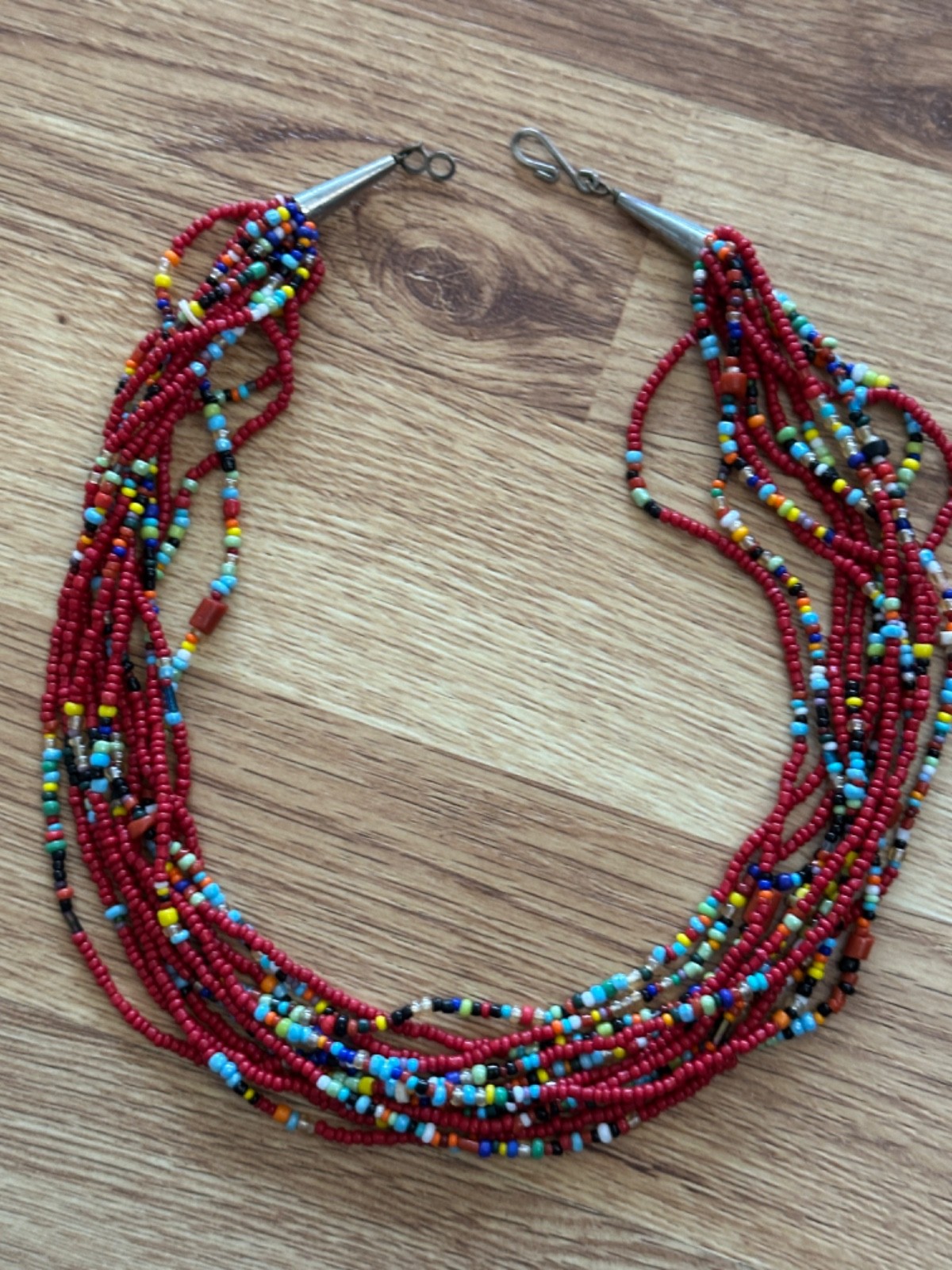MULTI STRAND NECKLACE Southwestern Native American Style Boho 11 STRANDS