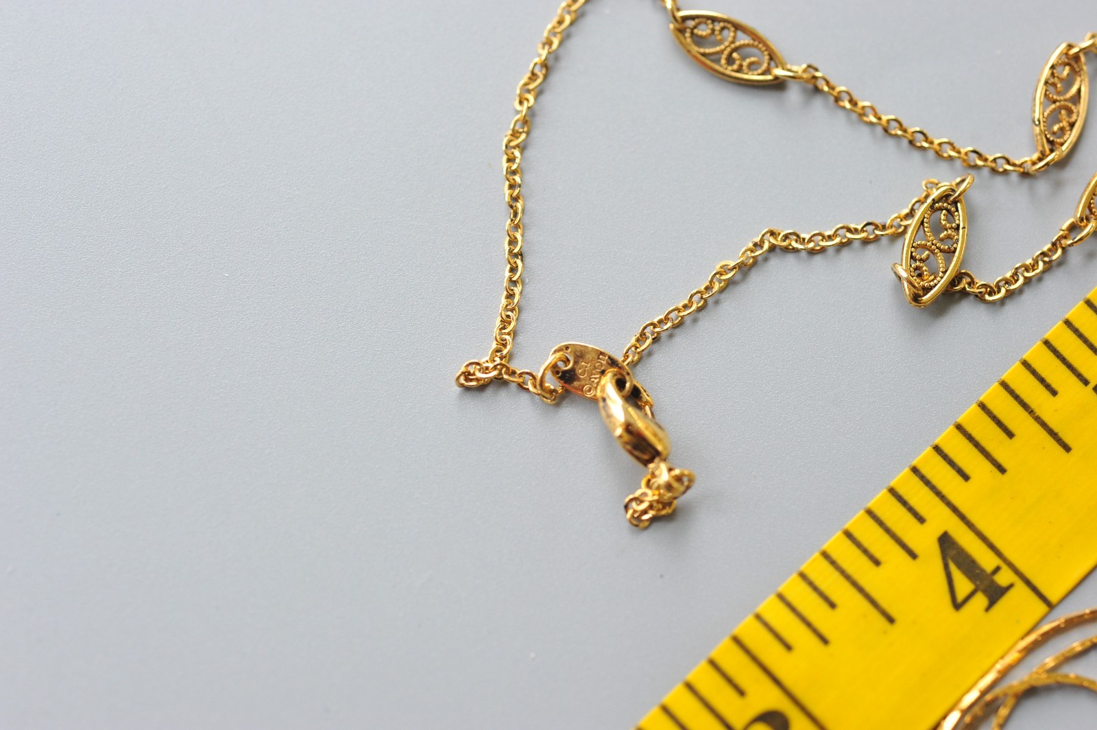 Necklace LOT Avon Ivory cream gold tone layered dangle filigree PE26