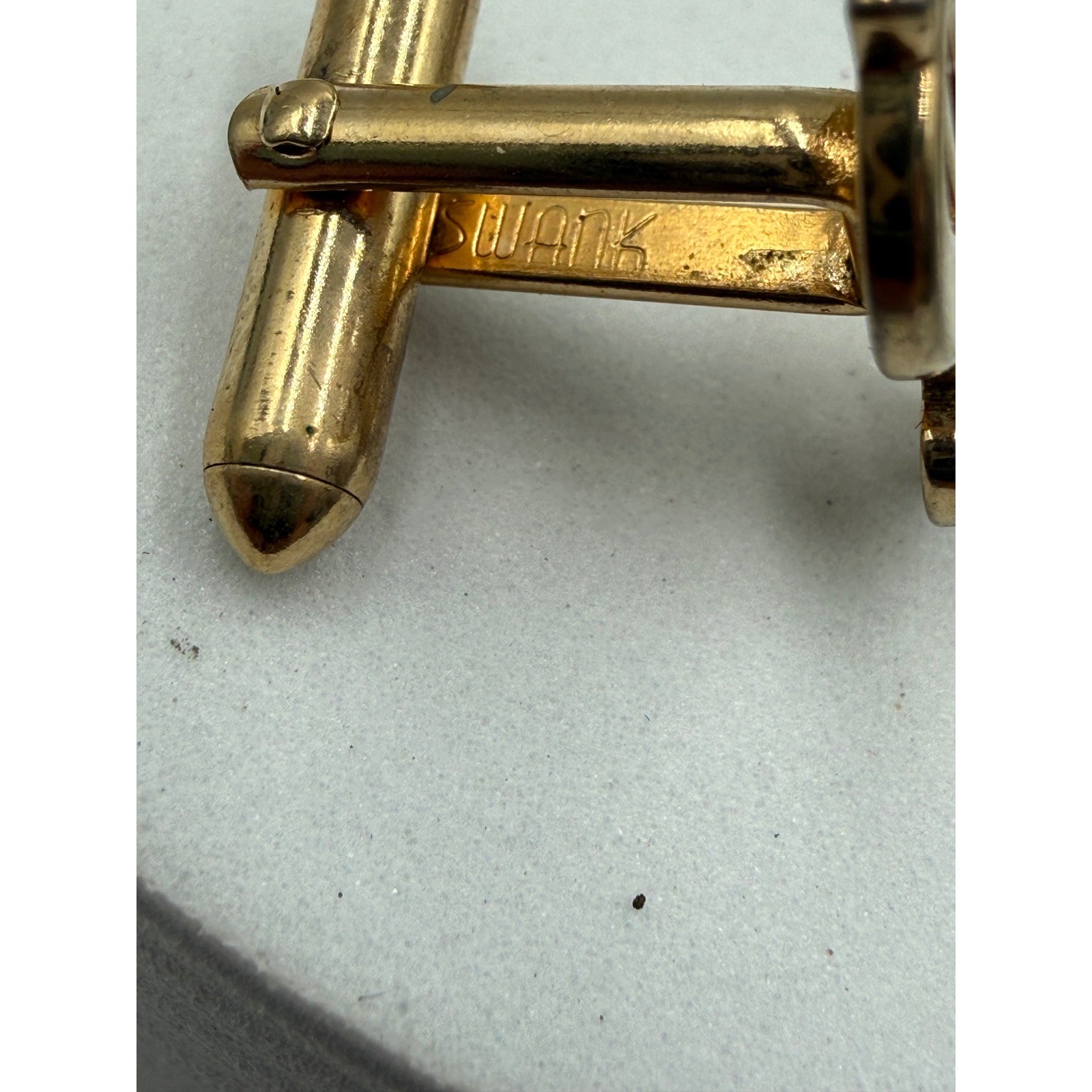 Swank Vintage Dollar Sign Cufflinks Gold Tone Novelty Finance Money Symbol Men