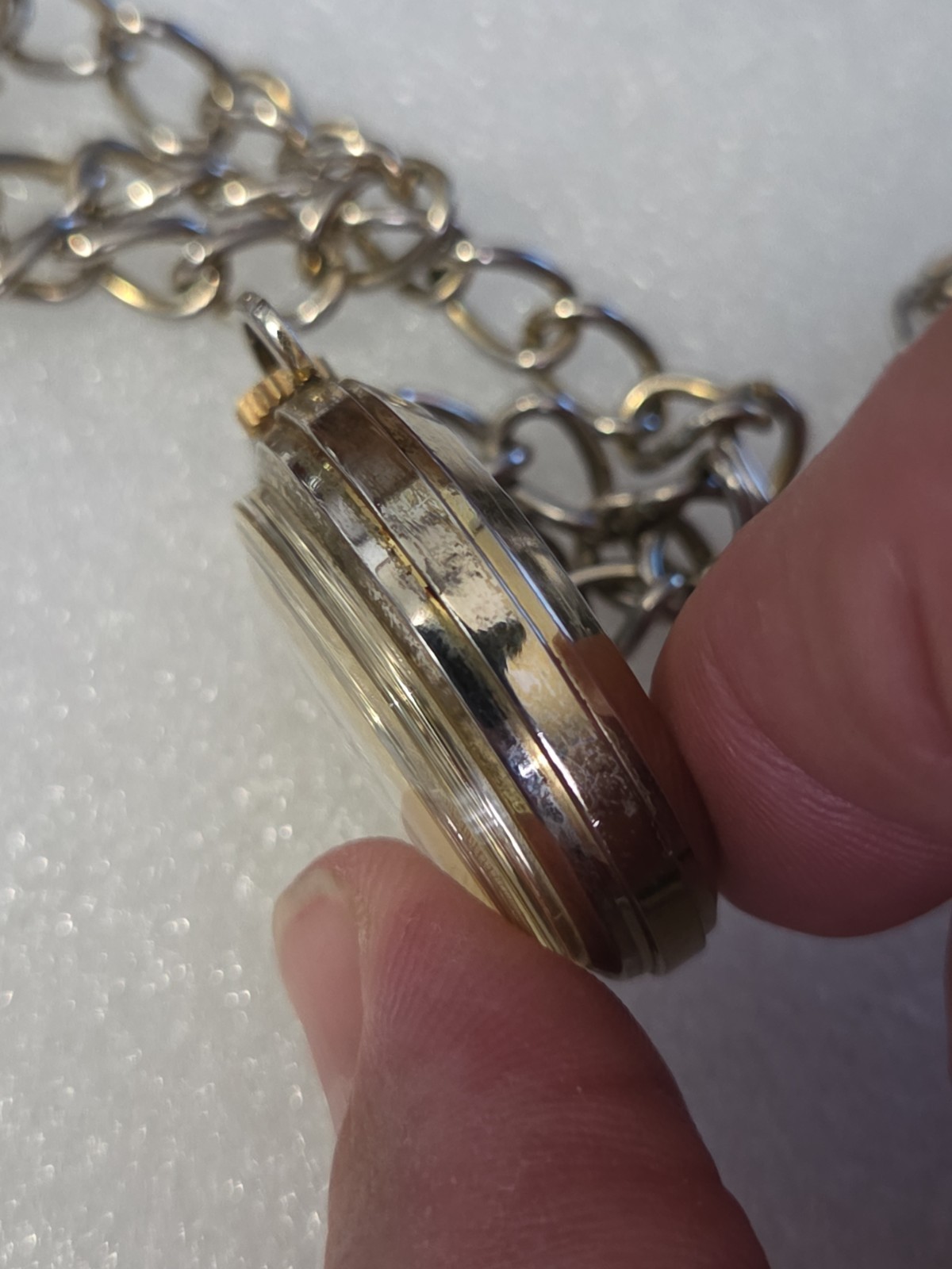 Vintage Endura Pendant Mechanical Watch. Swiss Made Gold Tone. Works Well.