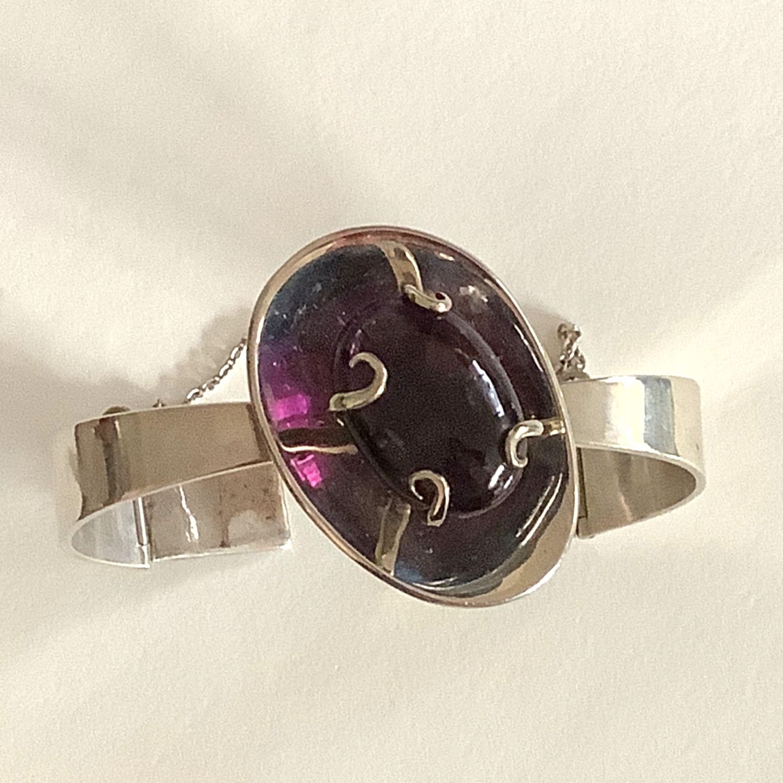 VTG Los Castillo MCM Sterling Silver Bracelet Amethyst?