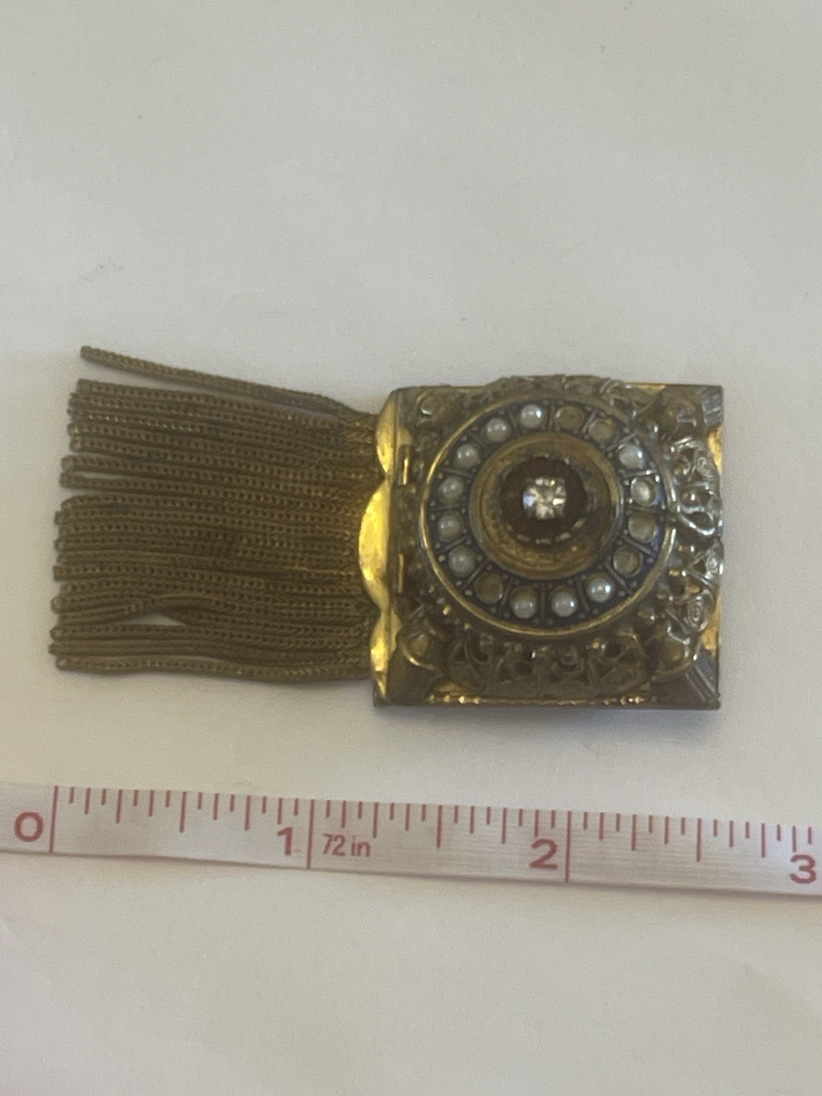 Vintage Walter Lampl Manual Watch Brooch Gold Tone (Filled?) Works/ Keeps Time